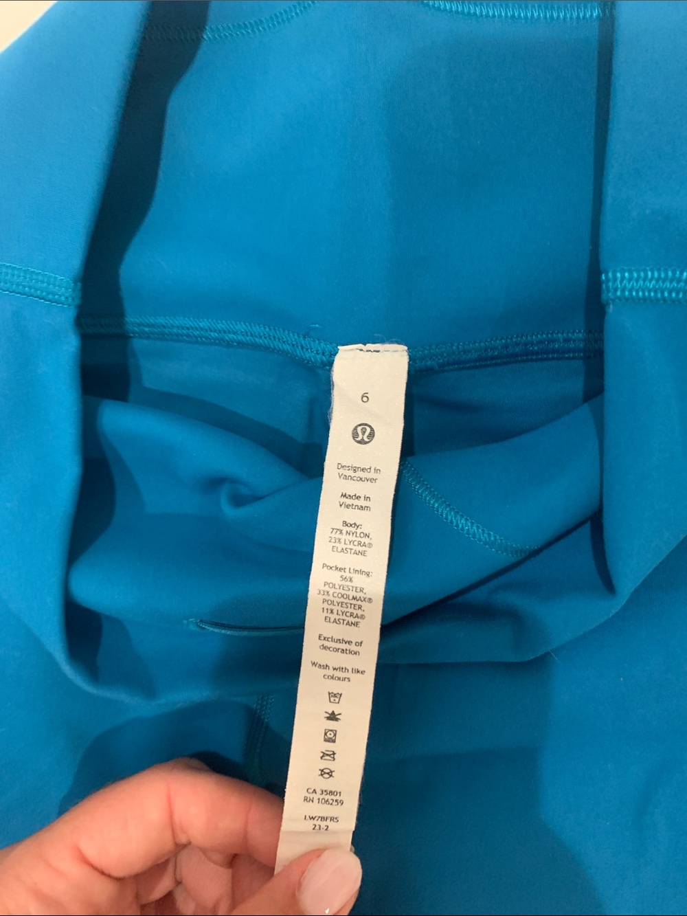 lululemon athletica Bright Blue High-Rise Bike Shorts - Picture 2 of 3